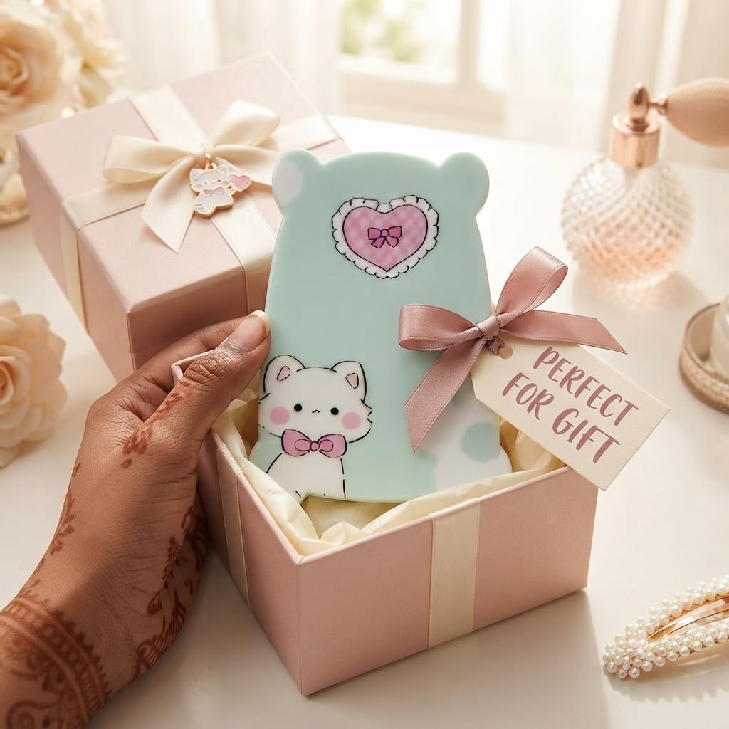 Apeak Cute Rectangle Shape Portable Compact Mirror with Comb | Korean Folding Makeup Mirror for Girls & Women | Mini Travel Pocket Mirror for Handbag, Purse, School, Office & Daily Touch Up - 1 Pc-image-15