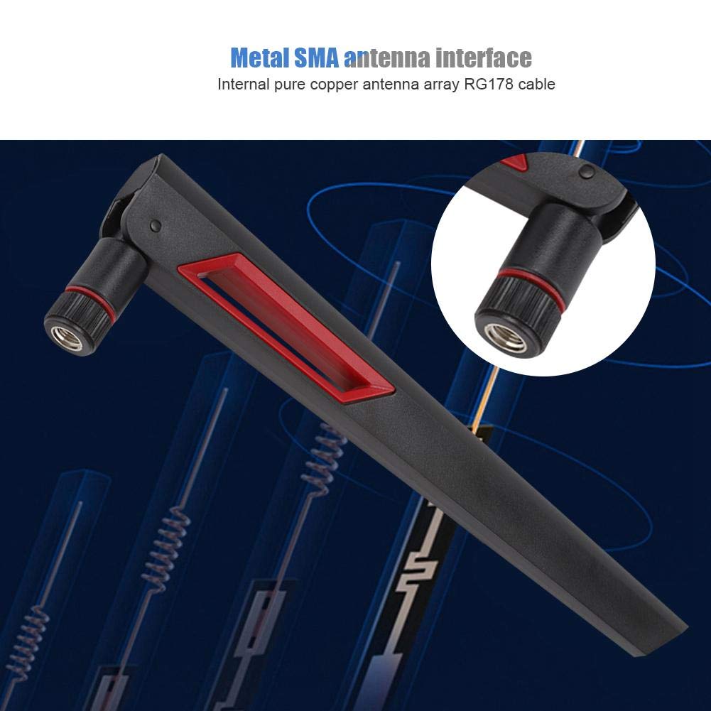 Antenna 3PCS, Antenna a Doppia Banda 2.4G/5.8G per AC68U/AC88U/AC66U, Antenna per Router Wireless ad Alto Guadagno 8DBi SMA, Adatta per LAN Wireless e Adattatore Router WiFi.