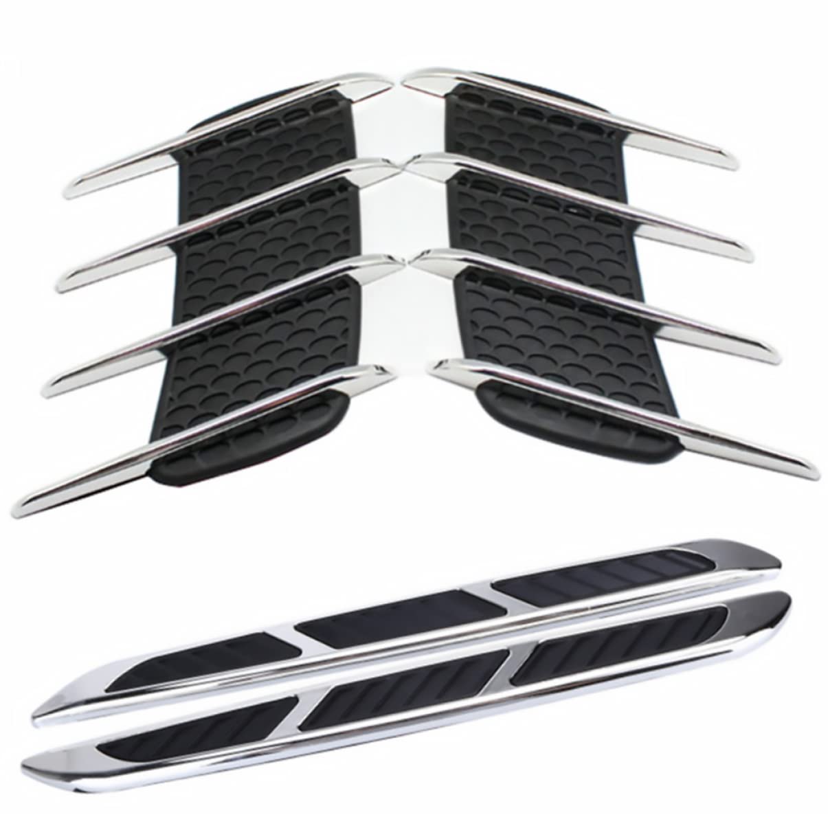 SOESFOUFU 2Pairs Shark Car Outlet Vent Stickers Easy Installation Engine Hood Decor Durable Decoration for Customizing Vehicle Appearance