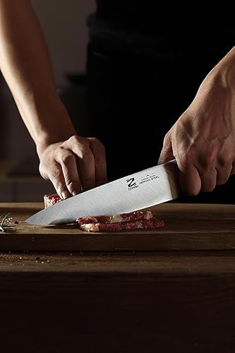 Miniatura 6 de Cuchillo de chef de 8 pulgadas, cuchillo de cocina súper afilado, acero inoxidable alemán, cuchillos de chef profesionales, mango ergonómico de
