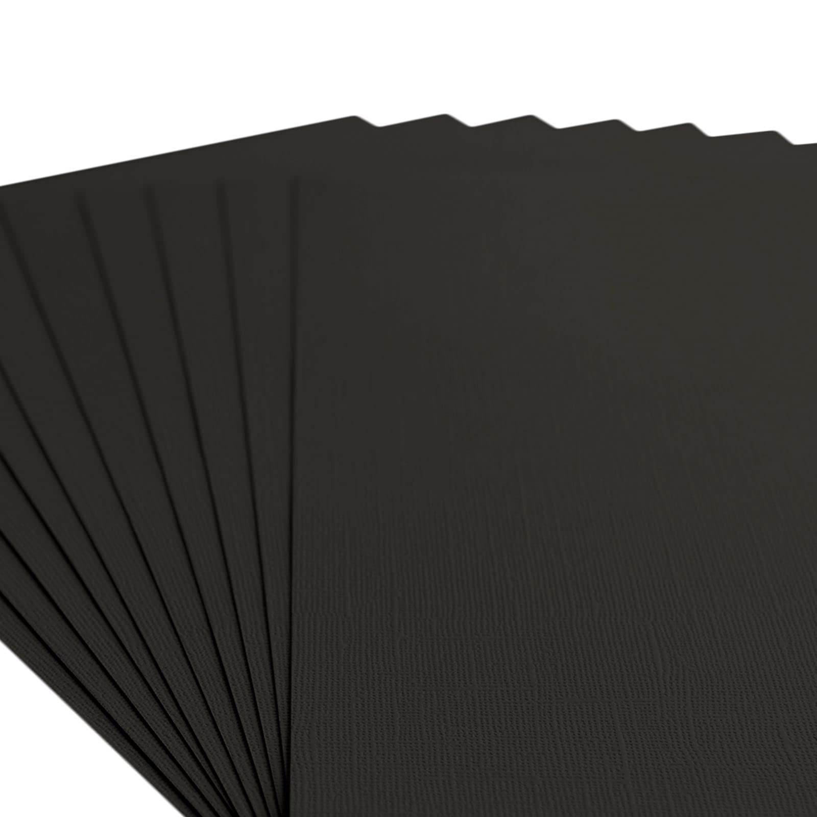 Florence Papier Cartonné Noir Rugueux - A4-10 feuilles - 216 g/m² - Papier pour Scrapbooking, Carterie, Perforation et Faire Part de Mariage