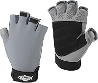 Vista 8 de Palmyth Guantes de pesca UV con protección solar, guante sin dedos para kayak, hombres y mujeres, UPF 50+ SPF para navegación, senderismo, remo