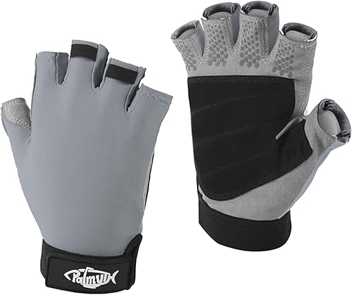 Miniatura 8 de Palmyth Guantes de pesca UV con protección solar, guante sin dedos para kayak, hombres y mujeres, UPF 50+ SPF para navegación, senderismo, remo