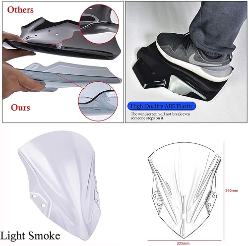 Miniatura 7 de Carenado delantero de motocicleta, parabrisas deflector de viento, pantalla de mosca, cubierta protectora para Ninja400 Ninja250 Ninja 400 250 250