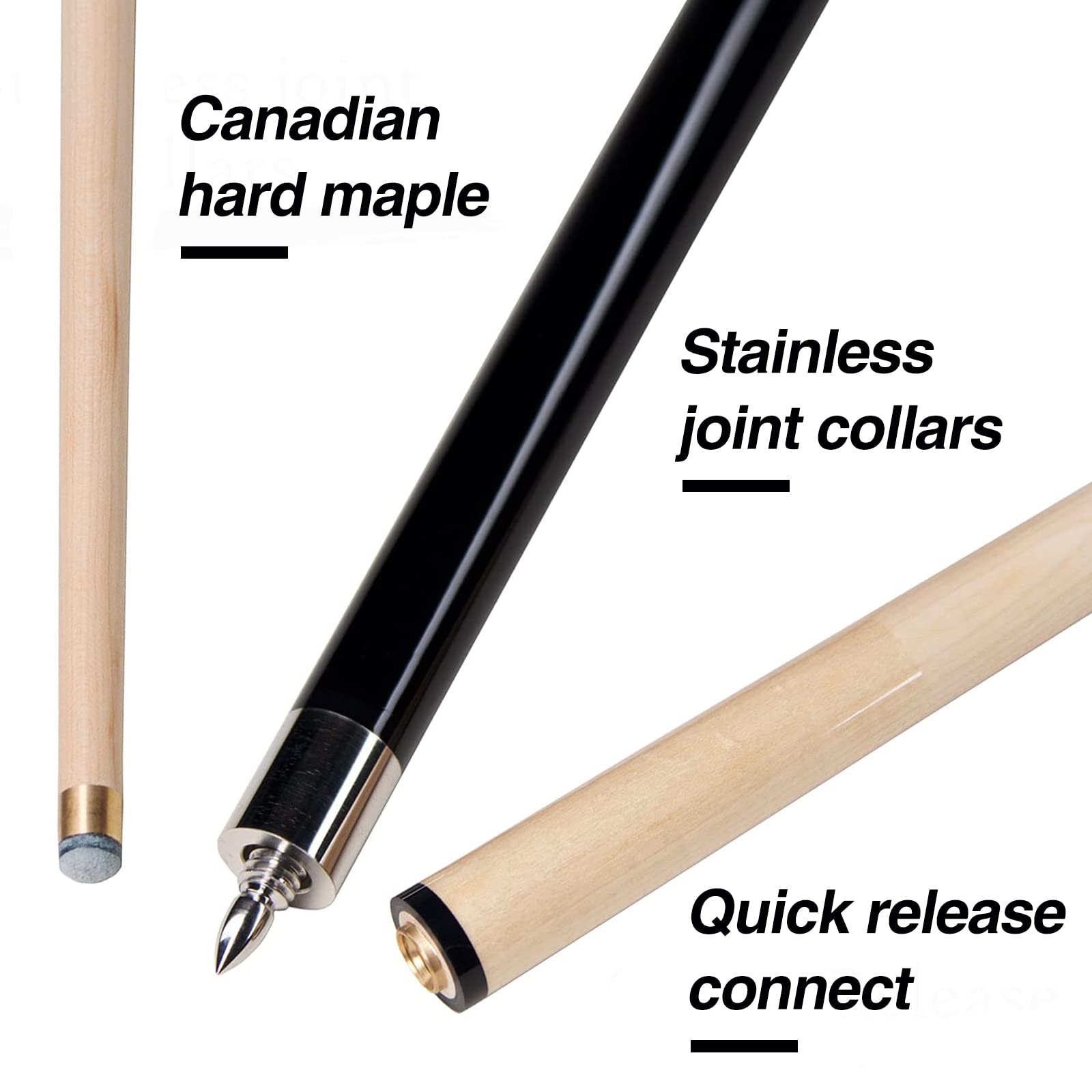 Pool Cue Stick Set 58 Inch Pool Cues 18~21Oz Canadian - View #6