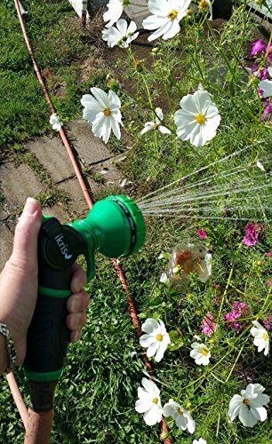 ikris Metal Lever Garden Hose Nozzle 10-Pattern One-Touch Sprayer - Thumbnail 5