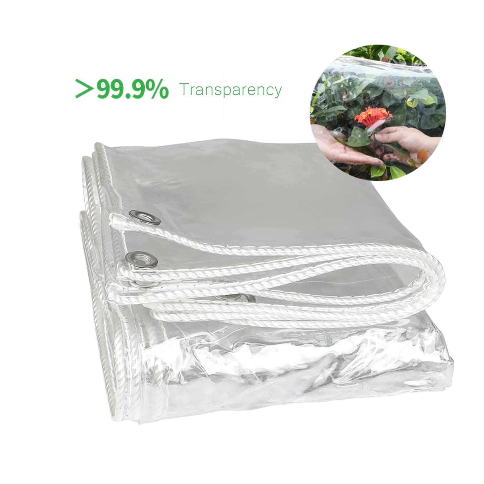 ZXCVBNAS Transparante Dekzeil, Transparante Waterdichte Dekzeil, Transparant Tarp Waterdicht Met Doorvoertule, Plastic Deksel Voor Kas, Voor Buitendak, Kamperen, Patio,2.8x8m/9.1x26.2ft ZXCVBNAS Transparante Dekzeil, Transparante Waterdichte Dekzeil, Transparant Tarp Waterdicht Met Doorvoertule, Plastic Deksel Voor Kas, Voor Buitendak, Kamperen, Patio,2.8x8m/9.1x26.2ft