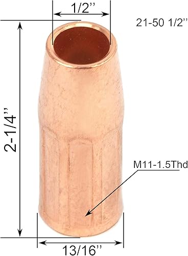 Miniatura 6 de Kit de pistola de soldadura Mig de 0.035 pulgadas para Lincoln Magnum 100L o Tweco Mini#1 Pistola Mig 20 puntas de contacto 11-35 0.035 pulgadas + 2