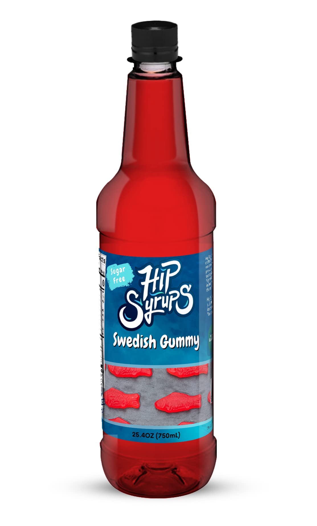 Hip Syrups - Swedish Gummy Sugar Free Simple Syrup Designed for Water Flavor, Bubble Tea, Boba Tea, Cocktails, Sugar Free