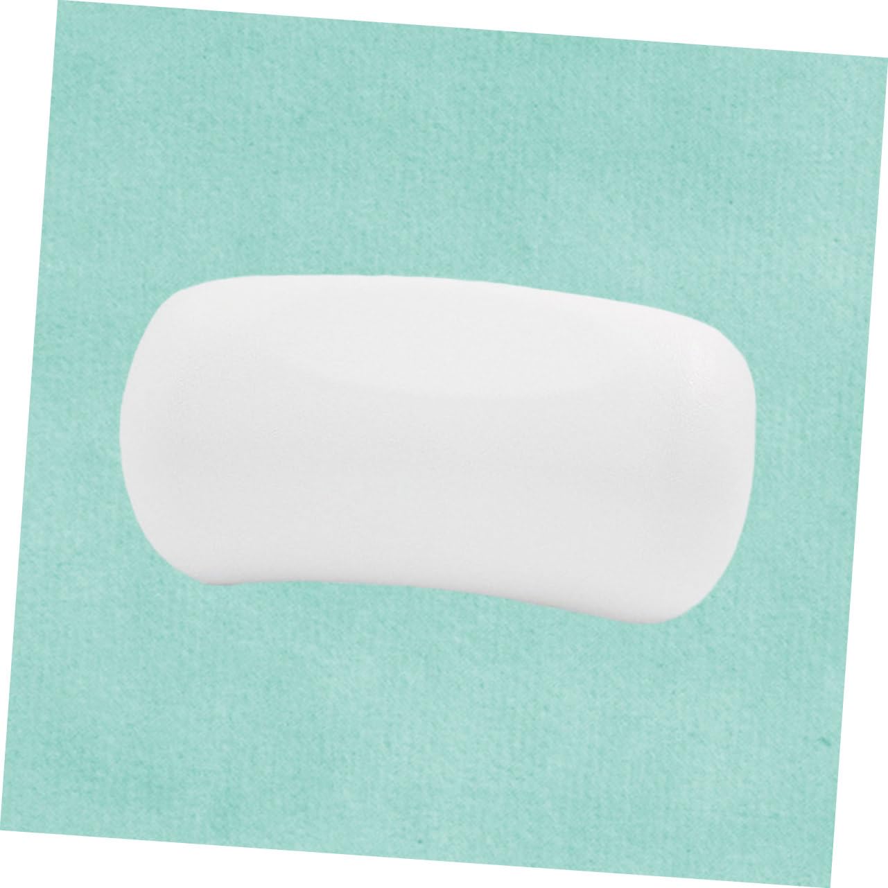 minkissy Cuscino per Vasca da Bagno in Pu Bianco 7 Ventose Antiscivolo, Morbido, Adatto per Vasche da Spa e Uso Domestico