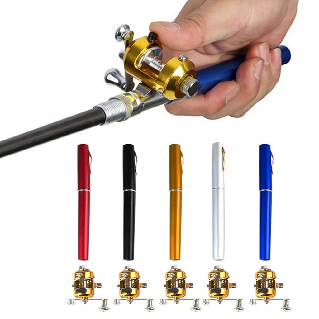 1.8m 2.1m pen shape rod spinning telescopic pocket rod rock fishing pole cast reel set portable mini metal shell rod friend gift - 18 1.8m 2.1m pen shape rod spinning telescopic pocket rod rock fishing pole cast reel set portable mini metal shell rod friend gift - 18