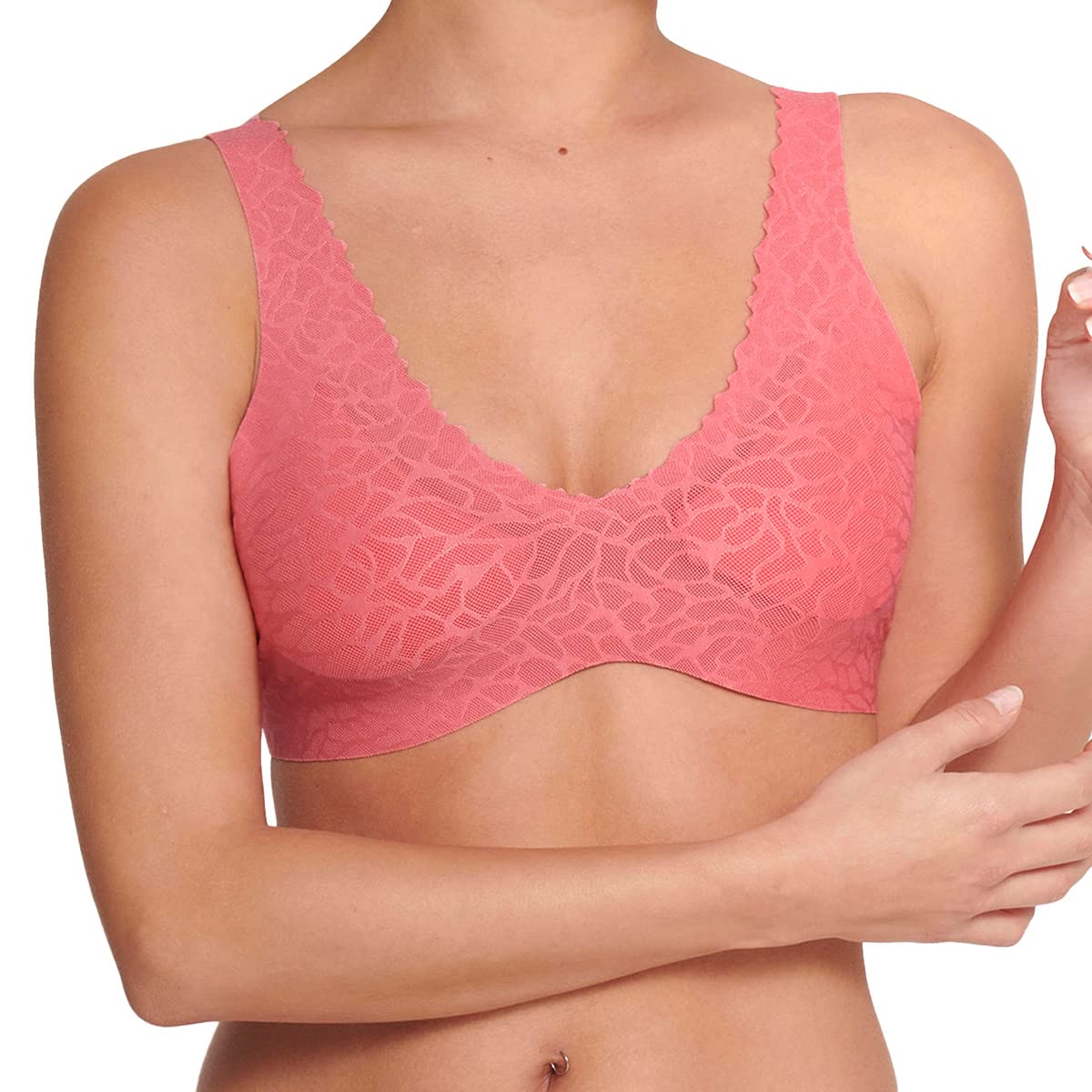 Sloggi Damen Zero Feel Lace 2.0 Bralette, Desert Rose, XL
