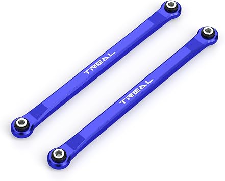 TREAL 7075 Aluminum Front Steering Links Rod Linkages for Traxxas UDRBlue