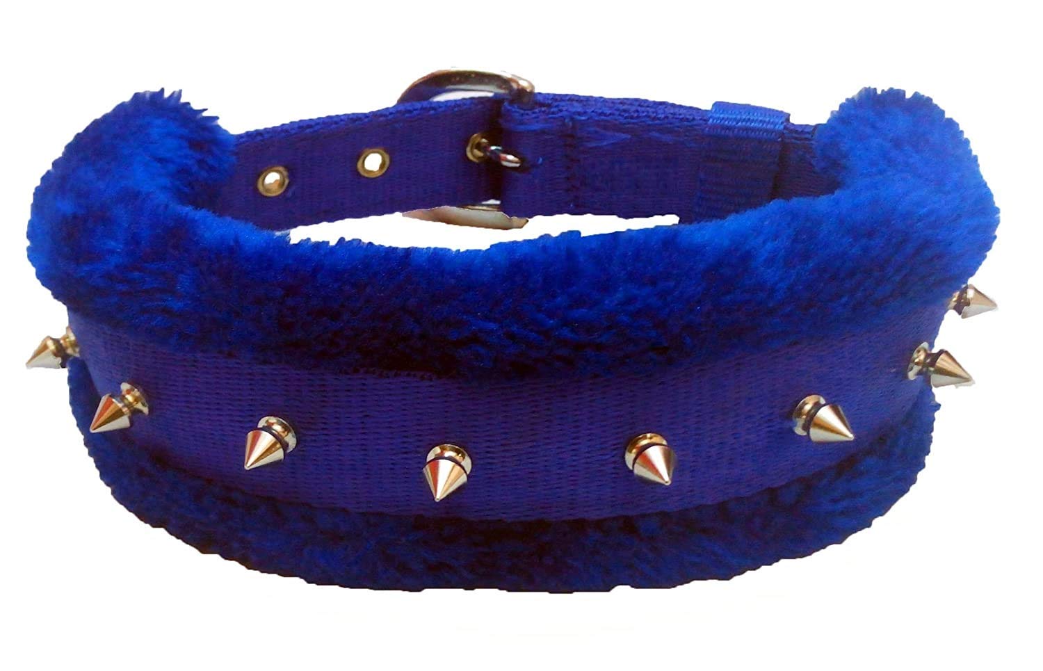 DC-Fly Premium Spike Nylon Collar for Dog (Blue, Large - 1.25-inch) (B08R2N4FTV) Amazon Price History, Amazon Price Tracker