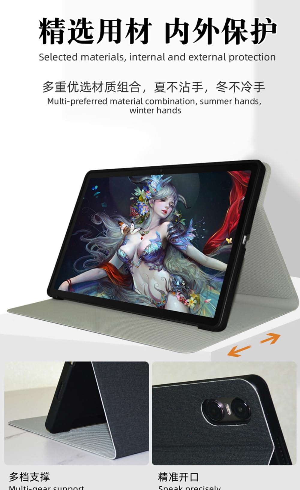 Custodia In Pelle PU Sottile Per Teclast T50 PRO – Rosa – Chiusura Magnetica – Leggera E Protettiva - 3