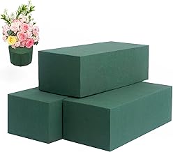 Nokwocy Lot de 3 mousses florales, mousse de fleurs vertes humides et séchées pour arrangements floraux frais et artificiels – Idéal pour le mariage, les décorations de fête et les loisirs créatifs