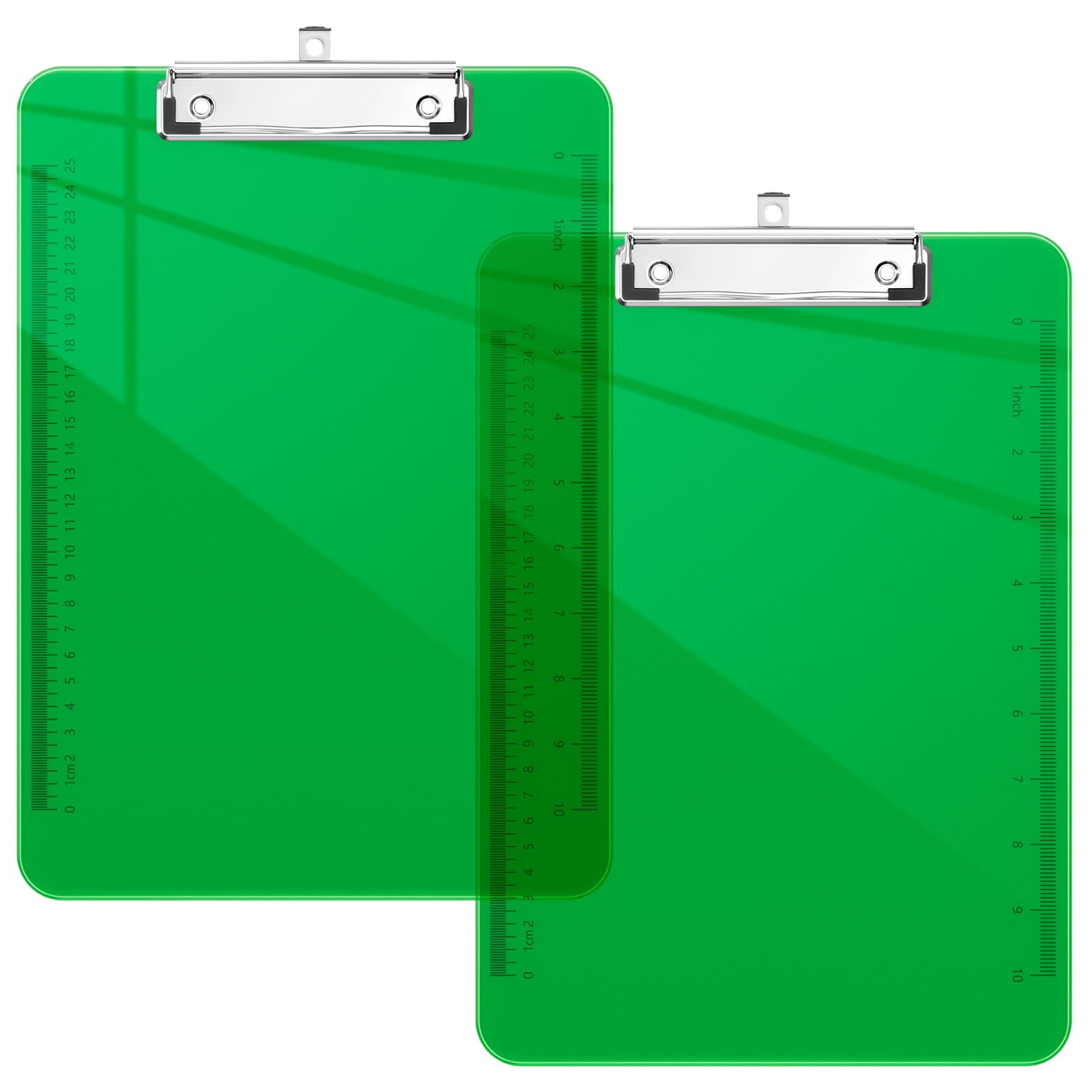 Lot De 6 Planchettes à Pince En Plastique Translucide – Format A4 (31,8 X 22,9 Cm) Avec Règle – Violet Clair