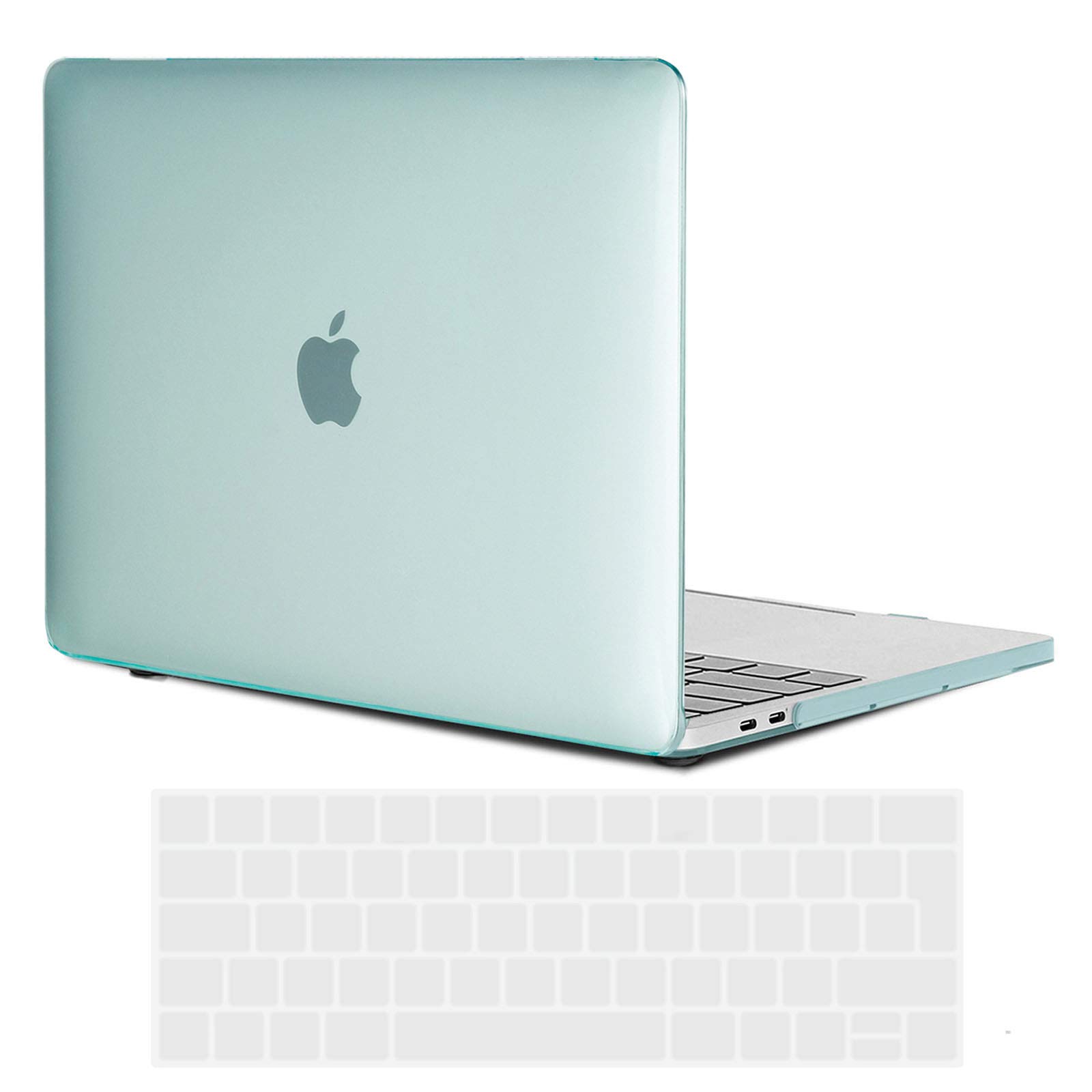 TECOOL Funda Compatible con MacBook Air 13,3 Pulgadas 2010-2017 (A1466 A1369), Carcasa de Plástico Ultrafina y Cubierta de Teclado en UE, Gris-Negro — view 34