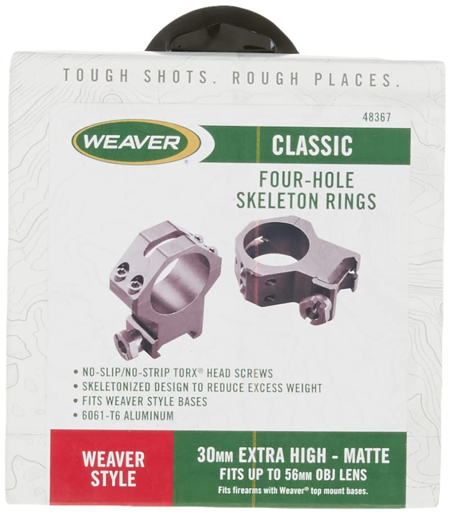 WEAVER Four Hole Skeleton 30mm X-High Ring