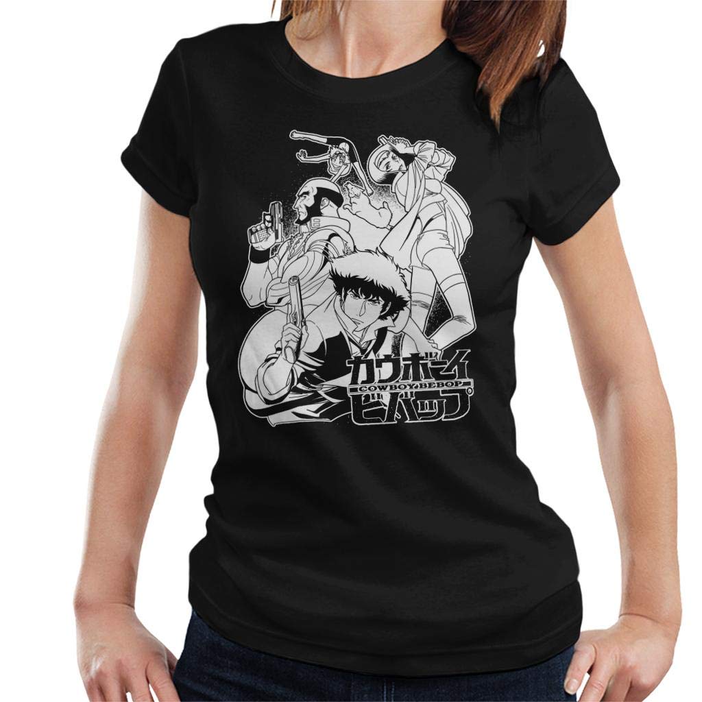 Cloud City 7 Crew Montage White Cowboy Bebop Women's T-Shirt