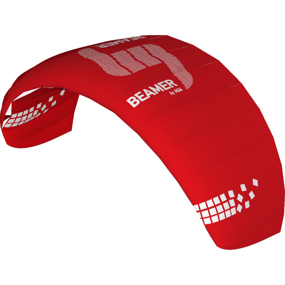 HQ Design HQ4-Kites - Beamer, Vierleiner Lenkmatte Handlekite, inkl. 200/120kp Dyneemaschnüre 4x20m auf Quad-Handles