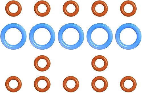 Juego de 17 piezas de juntas tóricas para máquinas Breville Espresso BES900 BES920 BES980 BES990 (5 piezas de tamaño grande azul, 12 piezas rojas de Juego de 17 piezas de juntas tóricas para máquinas Breville Espresso BES900 BES920 BES980 BES990 (5 piezas de tamaño grande azul, 12 piezas rojas de