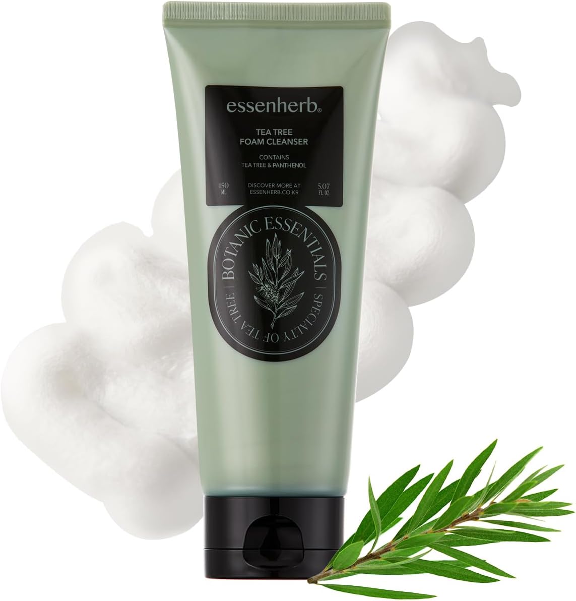 Tea Tree Foam Cleanser 鈥?Gentle Daily Face Wash for Acne-Prone & Sensitive Skin. Helps Soothe Redness and Hydrate. Formulated with Tea Tree and Cica. Korean Skin Care (5.07 fl oz)