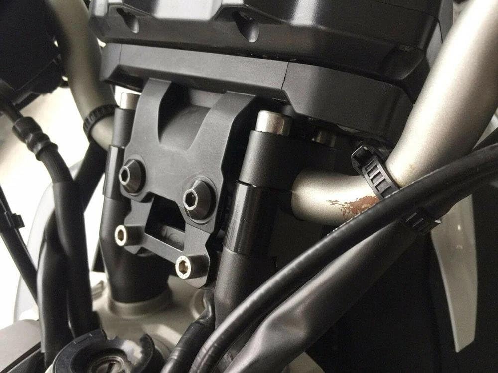 Motorbike Handlebar Risers for MT07 for FZ-07 for FZ07 for MT 07 for Tracer 700 for Moto for Cage 2014-2020 25 Mm Handlebar Riser Mount Clamp Motorcycle Handlebar Clamp(Black)