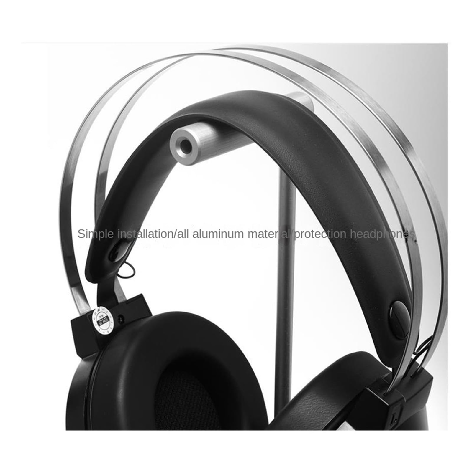 Soporte para Auriculares para Oficina Soporte For Auriculares For De Aleación Aluminio For Oficina Colgador For Que Ahorra Espacio(Black)