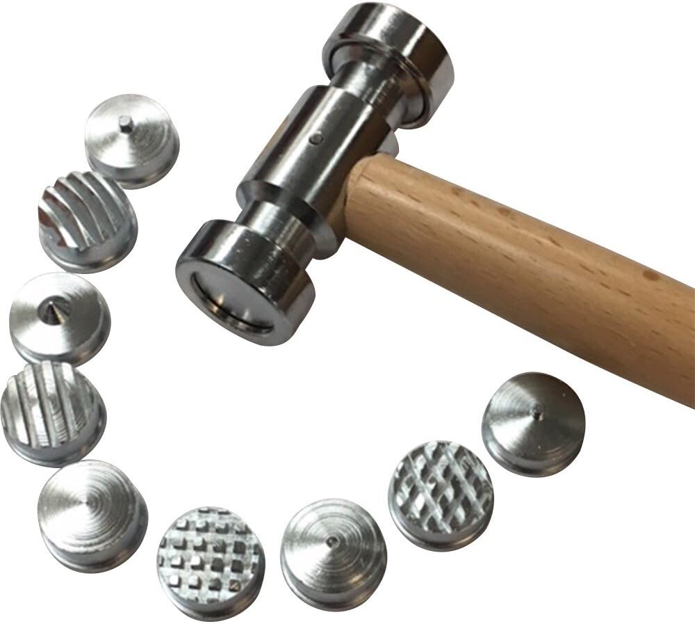 Texturing Metal INTERGANGEABLE Hammer 101/2" 9in1f or