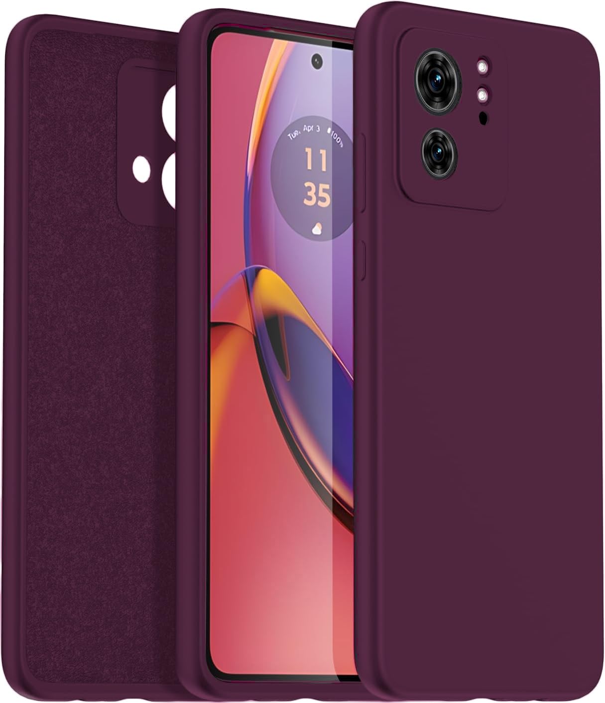 DIZORO Microfiber Candy Case Compatible for Motorola Edge 40 Smooth Touch Cushion Liquid Soft Silicone Gel Rubber Phone Cases Non-Slip Full Body Protective Shockproof Back Cover (Wine Red) (B0D5Y8173C) Amazon Price History, Amazon Price Tracker
