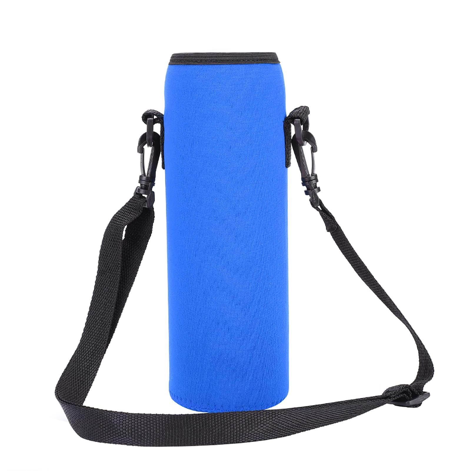 Custodia Termica per Borsa Porta Bottiglia D'acqua in Neoprene con Tracolla Custodia Impermeabile per Bottiglia D'acqua da 1 Litro per Uso Esterno (BLUE)