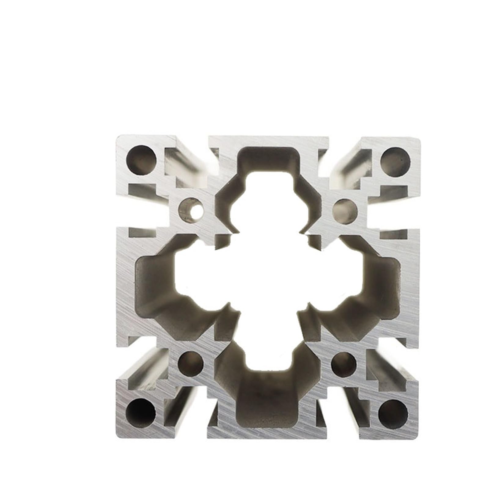 GTPBAO Profili estrusi in alluminio 8080 Profilo anodizzato argento 80x80mm Telaio tubolare quadrato for impieghi gravosi for piattaforma industriale Binario estruso(550mm 21.65" long)