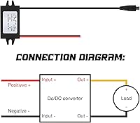 Vista 5 de Weewooday Convertidor impermeable de 12 V a 5 V DC-DC Buck Módulo Adaptador de corriente Micro USB Convertidor de corriente para automóvil Regulador