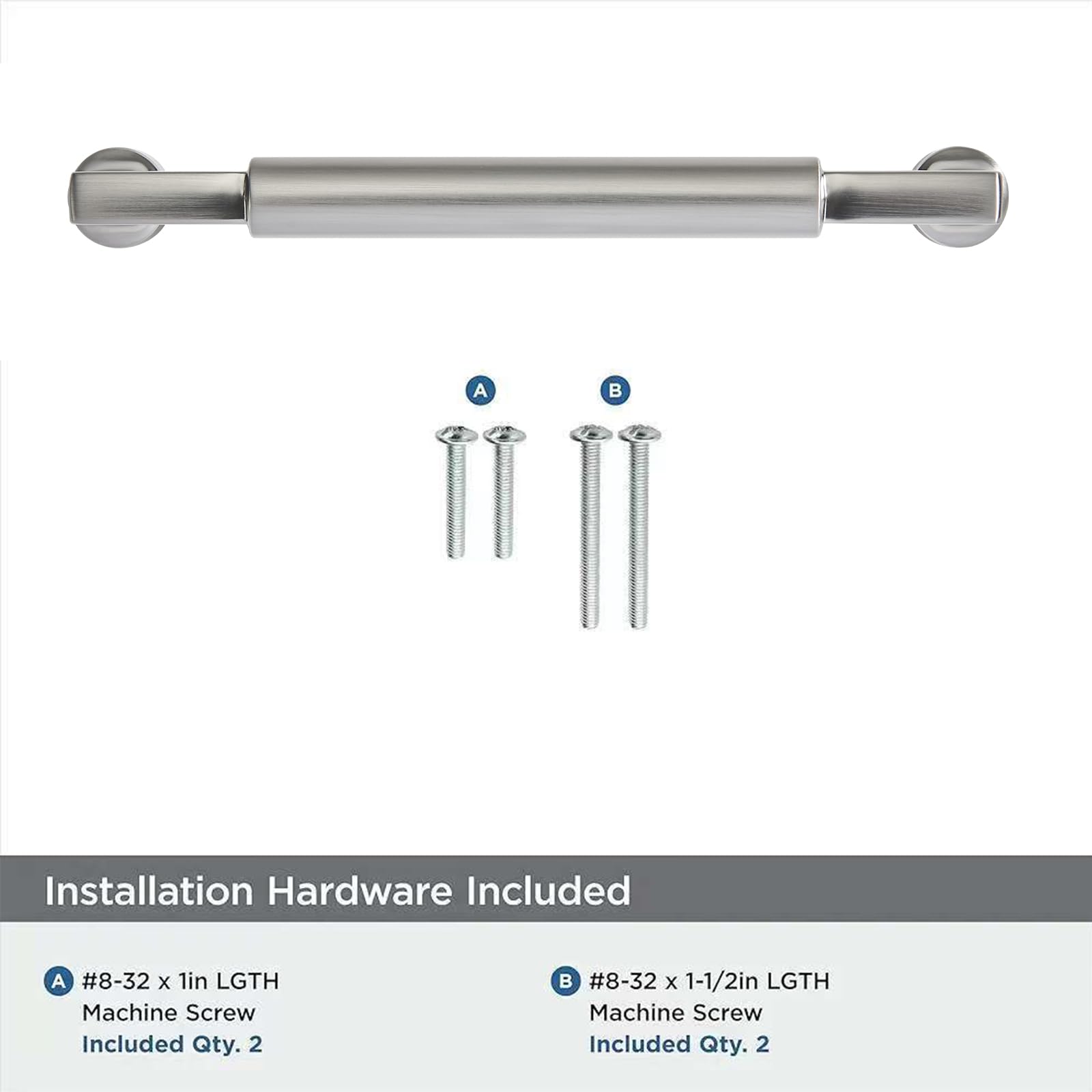 khtumeware Lot de 10 poignées d'armoire en nickel satiné brossé solides pour armoires de cuisine, armoires, tiroirs et quincaillerie de salle de bain 96 mm