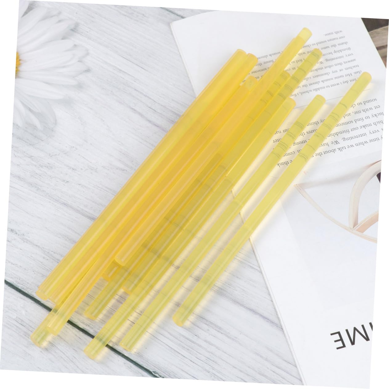 100 Stück Heiße Schmelzklebestifte Gelb Stark Haftend Flexibel DIY Reparatur Klebestangen Kit für Holz Glas Papier