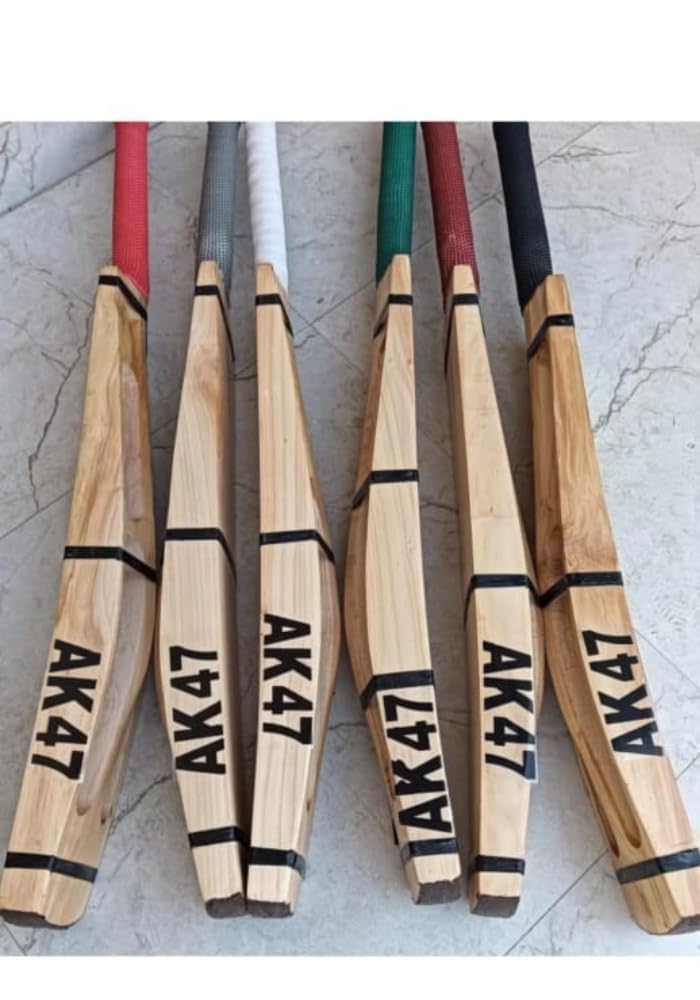 TR Sports Kashmir Willow Cricket Bat, AK-47 Double Blade 007, Short Handle, Full Size, 1 kg, with Bat Cover-image-27
