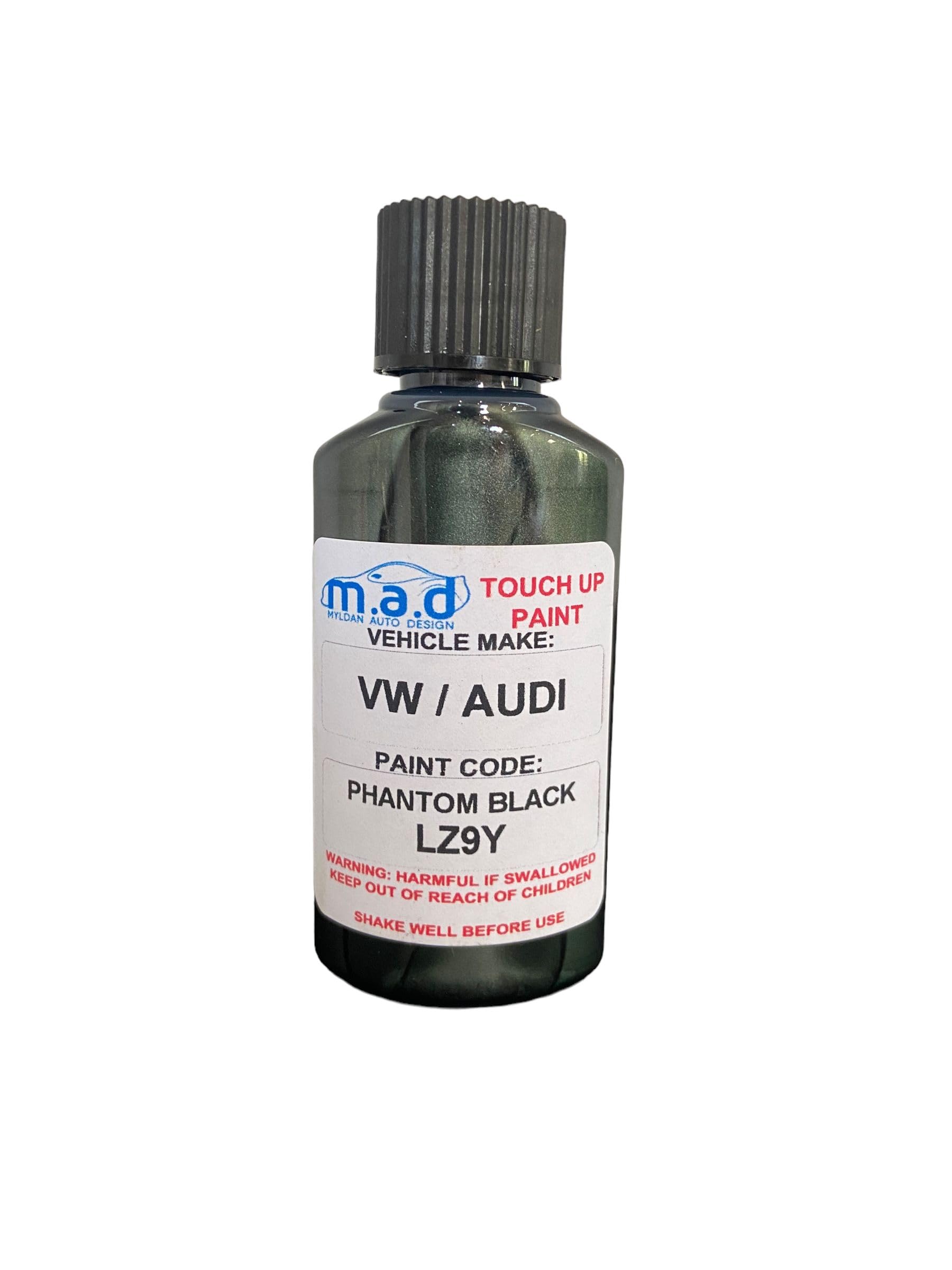 M.a.d Myldan Auto Design Black Madauto Touch Up Paint For Phantom Audi Lz9y Paint Pen Rs3 Rs4 Rs5 Ttrs A1 A3 A4 A5 A6 A7 Tt (Paint + Primer + Lacquer)