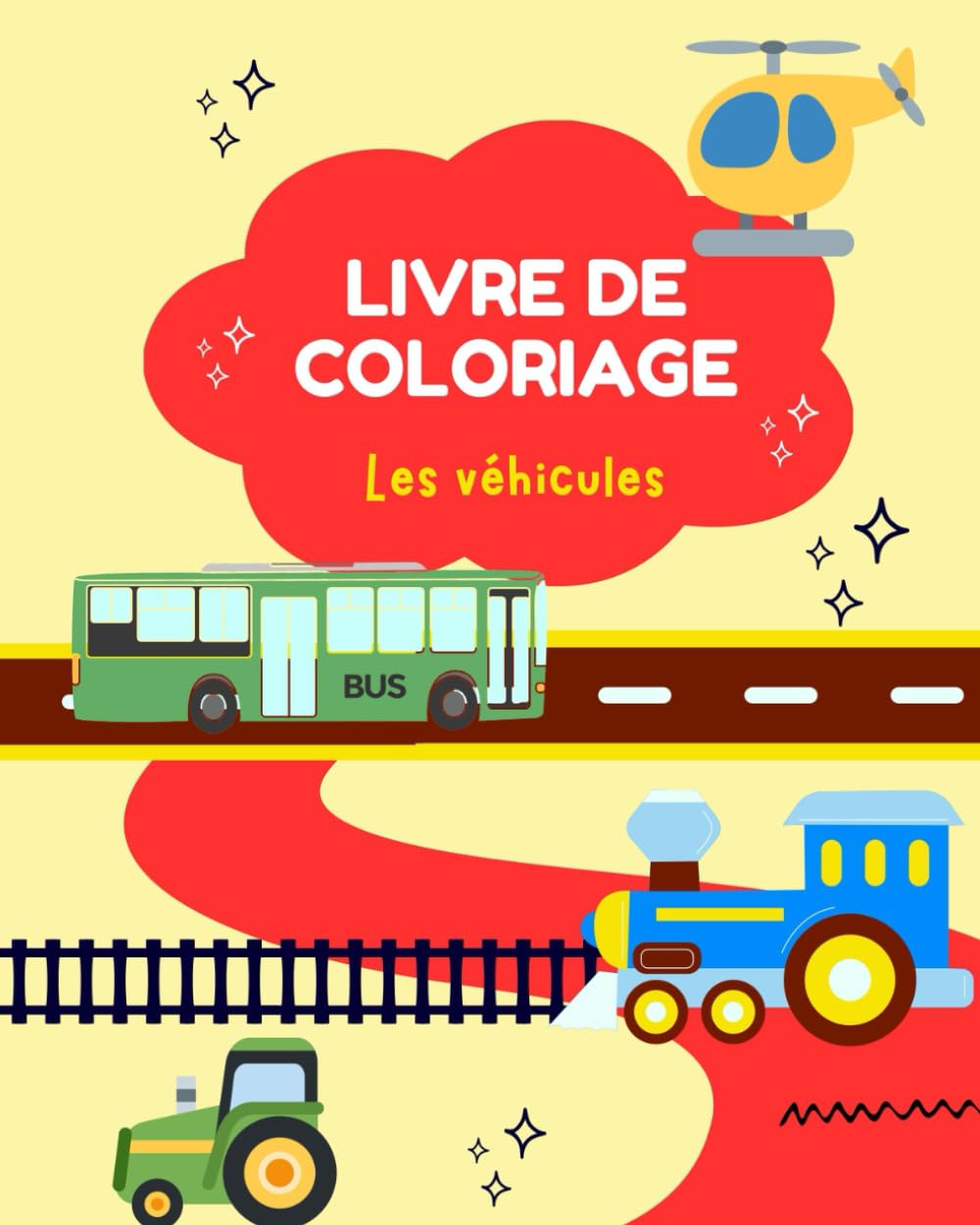 Livre de coloriage - les véhicules