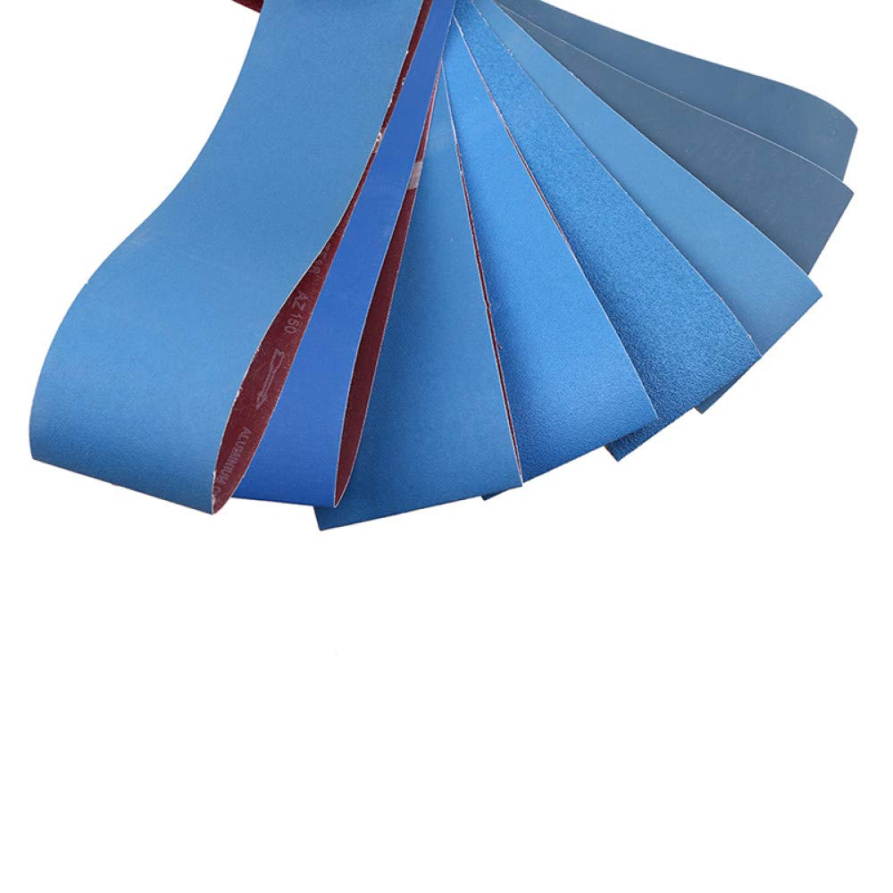 5 sztuk 100x915mm paski szlifierskie niebieski papier ścierny 80/120/150/180/240/320/800/1000 grys cyrkon korund polerowanie pasów taśmowych narzędzie, 120