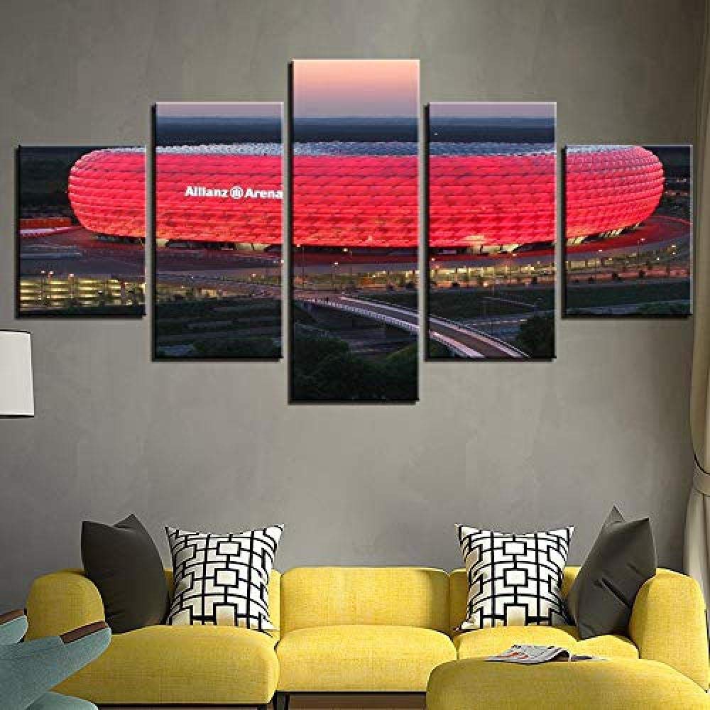 5 Piece Canvas Wall Art Bayern Munich Atlantic Course Modular Wall Art Oil Pictures Frame Modern Home Decor Posters And Prints