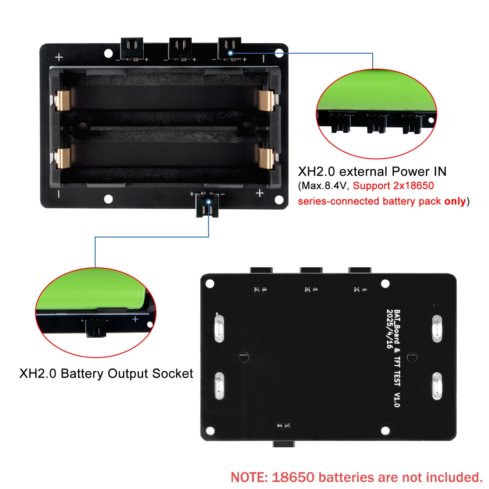 GeeekPi UPS Gen 6 Power Supply Uninterruptible UPS HAT with 1.3inch 240X240 LCD TFT Display Module for Raspberry Pi 5/4B