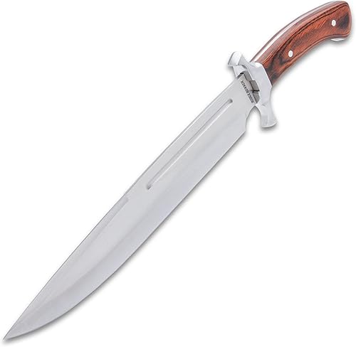 Ridge Runner Cuchillo y funda peruanos de acero inoxidable mango de madera pasadores de acero inoxidable longitud 16 710 pulgadas