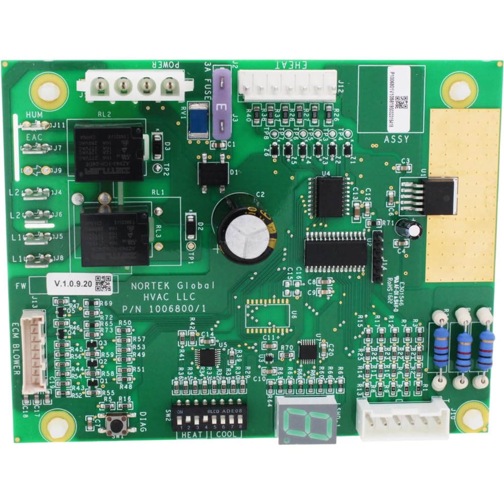 1006801R - OEM Upgraded Furnace Air Handler Control Circuit Board Panel for E7 & B6 Series Replaces Intertherm