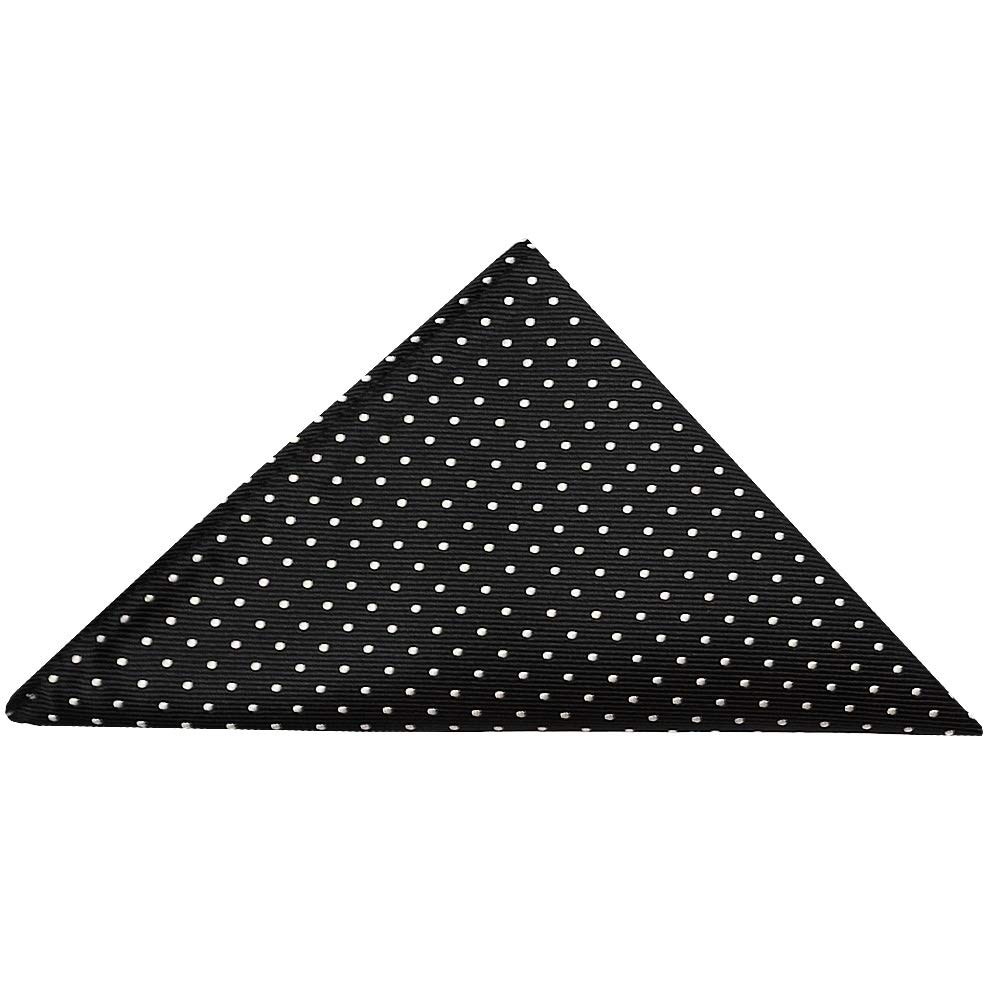 TIES R US Black and White polka dot Pocket Square