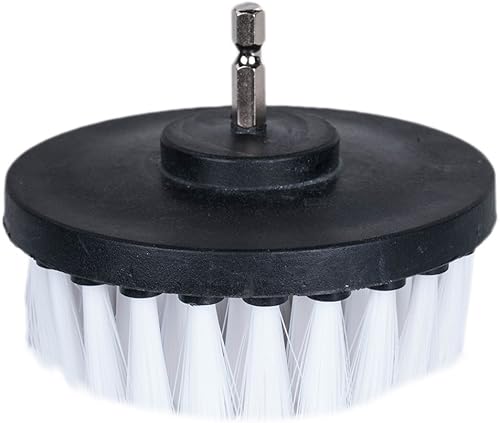 Miniatura 3 de HIFROM Cepillo de taladro  Accesorio de taladro eléctrico de 4 pulgadas, cerdas suaves, color blanco, cambio rápido, cepillo de limpieza para