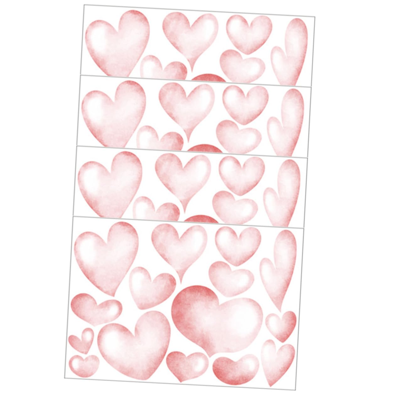 TOYANDONA 5sets Adesivi Murali Cuore Autoadesivi Per Decorare Stanza Ragazzo Ragazza Decorazioni Romantiche Per Camera Da Letto Asilo e Ufficio Facili Da Applicare e Rimuovere Senza Residui