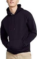Vista 56 de Hanes EcoSmart Hoodie, Midweight Fleece, Pullover Hooded Sweatshirt for Men Negro