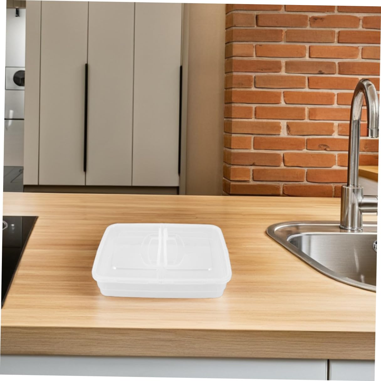 Contenitori in Plastica per Lievitazione Impasto Pizza 2 Pezzi con Coperchio e Maniglia Design Impilabile per Conservazione e Fermentazione