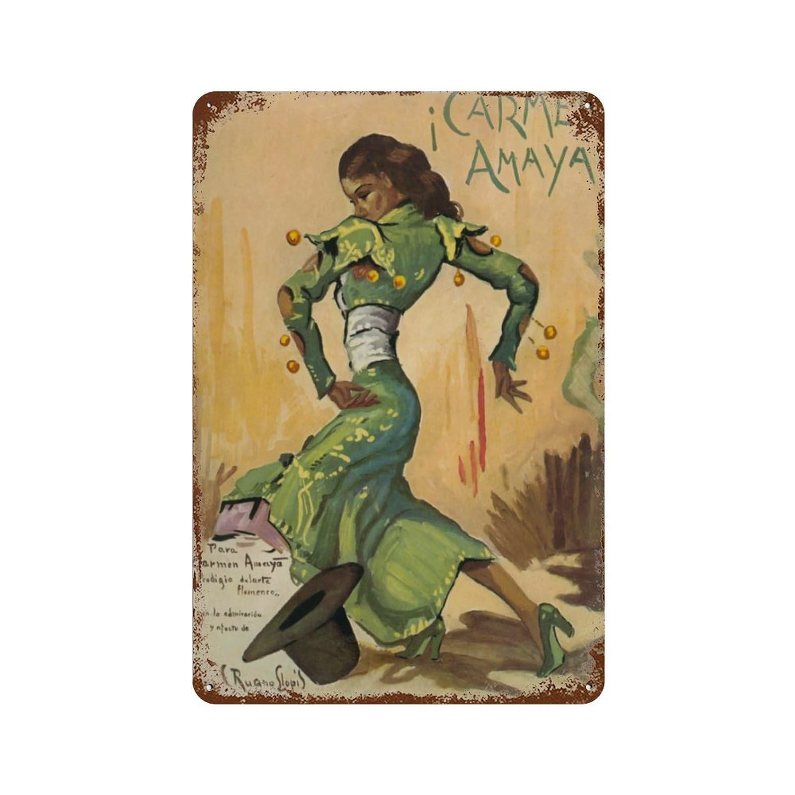 xiaoxiaoshen Opera Carmen Vintage Entertainment Wall Decor Art Metal Tin Poster Modern Home Decor Art Home Bar Shop Decorations Vintage Sign 30x20cm